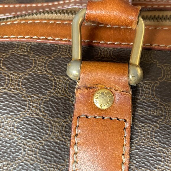 [SOLD] Authentic Céline Brown Coated Canvas Macadam Boston Bag - Picture 10 of 16